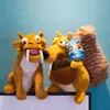 أنيمي بالجملة Ice Age Plush Toys Mammoth Squirrel Sloth Saber-Tithed Tiger للأطفال.