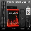 Torches Ultrafire LED Tactical 18650 501B Lassarka pojedyncza tryb 1200 Lumen z akumulatorami i ładowarką Q231130