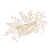 Headpieces Pearl Crystal Wedding Hair Combs Tillbehör för brudblommor huvudbonader Kvinnor Bruden Hårnålar flätningsklipp