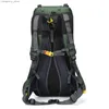 屋外バッグ60L屋外ハイキングバックパックリュックサックスポーツバッグ旅行クライミングバッグレインカバー付き防水トレッキングキャンプバックパックQ231130