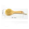 Spazzole da bagno Spugne Scrubber Spazzola per corpo pelle secca con manico corto in legno Setole di cinghiale Scrubber doccia esfoliante Masr Sn4189 Drop Oti3W