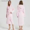 Men's Robes Men Bathrobe Hooded 100% Cotton Thick Warm Towel Fleece Cotton Dressing Gowns Long Bath Robe Hotel Spa Soft Bridesmaid Robe L231130