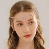 Pinces à cheveux Stonefans Full Tassel Head Chaîne Bijoux Front Boho Bandeau Mariée Festival Cristal Accessoires Fête De Mariage