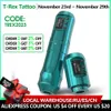 Máquina de tatuaje T Rex, pluma de cartucho rotativo de carrera ajustable inalámbrica con Motor Sin Núcleo de potencia de 1800mAh para artista 231129