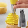 Neue 5 stücke Große Metall Kuchen Creme Dekoration Tipps Set Gebäck Werkzeuge Edelstahl Piping Icing Düse Cupcake Kopf Dessert Dekorateure