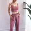 Pantaloni da corsa Gilet con bretelle doppie Intimo sportivo Reggiseno da yoga con coppe tridimensionali