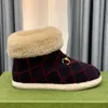 winter wool boots fashion women shoes thick bottom Suede letter SHoes platform Cold resistance designer shoe warmth retention woman Short boot size 35-40-42 With box