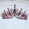 KMVEXO Barok Rose Goud Zwart Kristal Bruids Tiara Strass Diadeem Optocht Kroon voor Bruiden Hoofdband Bruiloft Haaraccessoires Y227B