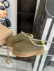مصمم أحذية نساء Tazz Slippers Fashion Tasman Fur Slides Classic Seed Mini Platfor