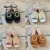 Женские сандалии на низких каблуках Dermis Slide Designer Sandal Platform Slipper Metal Bugle Shoes Summer шлепанцы с коробкой 35-41