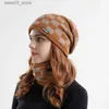 Bonnet/Casquettes d'hiver Bonnet Chapeaux Écharpe Ensemble Chaud Tricot Chapeau Femme Crâne Casquette Cagoule Cache-Cou avec Épais Polaire Doublé Bobble Chapeau pour Femmes Q231130