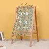 장식용 꽃 벽 교수형 실크 유칼립투스 잎 포도 나무 시뮬레이션 녹색 식물 가짜 꽃 식당 바 배경 장식 인공