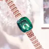 Avanadores de pulso Wiilaa Green Top Women Women Bracelet Quartz Assista Creative Ladies Unique Ladies Wrist para 2023 Wistwatches Feminino Relógio