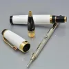 wholesale wholesale Famous Limited Edition fashion roller ball pen series number White Ceramic gift pens with random gem stone