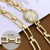 Wedding Jewelry Sets Italian 18K Gold Plated Set Luxury Women Necklaces Earrings Ring Bracelet Dubai Party Accessories 231130