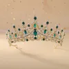 جديد Zircon Bride Crown Baroque Atmosphere Water Diamond Birthday Crown Associors Hair Associory Wedding Dress Assories TS-0002