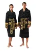 Mens Luxury classic cotton bathrobe men and women brand sleepwear kimono warm bath robes home wear unisex bathrobes one size