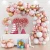 Autres fournitures de fête d'événement Macaron Balloon Garland Arch Kit 1st Birthday Decoration Kids Wedding baby shower Confetti Latex Baloon 230428