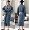 Men's Robes Autumn Winter Flannel Thicken Warm Long Shower Robe for Men Loose Soft Men's Terry Bath Robe Luxury Embroidery Men's Bathrobe L231130