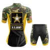 2022 US Army Women Cycling Jersey Set Bike Clothing Breattable Anti-UV Bicycle Wear Kort ärm cykelkläder216b