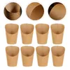 Flatware Sets 50 Pcs Frying Basket Chip Cup French Fries Display Holders Multipurpose Egg Puffs Cups Rack Disposable Serving