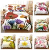 Conjuntos de roupas de cama Beautiful Flower Conjunto clássico de impressão digital Classic Design de moda de cama na cama Têxtil caseira