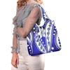 Borse portaoggetti TOADDMOS Hawaiano Blu notte design tribale Per donna Borsa shopping Riutilizzabile Poliestere Shopping Casual Casa Quotidiano Organizzatore di giocattoli