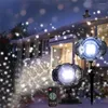 Outdoor Rotating Snowflake Landscape Spotlight With Remote Snowfall Christmas Projector Lights For Holiday Party Year Decor