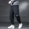 QNPQYX New Man's Streetwear Pants 느슨한 조깅 캐주얼 트랙 스포츠 바지 남성 포켓 힙합 하이 스트리트 바지