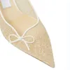 Sandales féminines célèbres belles pompes Cibelle 65 mm en dentelle italienne classique beige pointues orteils Bowknot Grid Imprimer Designer Party Sandale High Heels Box Eu 35-43