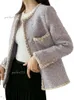 Veste automne hiver manteau style décontracté veste en tweed brut mode coréenne élégante à manches longues veste femme
