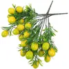 Party Decoration 2 Pcs Fruit Branch Artifical Flower Arrangements Plastic Lifelike Artificial Fruits Branches Vase