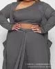 Dames Tweede stuk broek Set Jurk Open Front Long Cardigan Women Plus Size Sets Crop Top Suspenders jurken Casual Matching