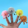 Peluş bebekler 4pcsset karikatür hayvan aile parmak kukla yumuşak kauçuk rol oyun söyle hikaye bez bebek eğitim oyuncakları çocuklar için hediye 231130
