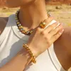 Ожерелья с подвесками Uworld Премиум-качество 8 12 мм Регулируемое ожерелье из бисера Набор браслетов для роскошного блеска женщин Элегантный водонепроницаемый подарок 231130