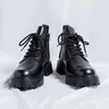 Boots High Quality Streetwear Fashion Business Casual Thick Platform Leather Wedding Loafers Shoes Harajuku Korean