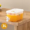 Bottiglie d'acqua Home Metti il frigorifero Secchio per bevande Brocca fredda con rubinetto Dispenser per tè alla frutta Dispositivo di raffreddamento per succhi Utensili da cucina