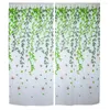 Rideau 2 pièces/ensemble feuilles utiles motif transparent résistant à l'usure imprimé décoratif translucide