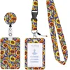 Card Holders Cartoon Sunflower Lanyard Keychain Key Badge Mobile Phone Rope With Kawaii Holder Cover For Woman
