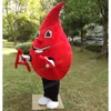 Newest red blood drop Mascot Costume Carnival Unisex Outfit Christmas Birthday Party Outdoor Festival Dress Up Promotional Props Holiday Celebration