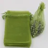 100 peças bolsas de presente de organza verde exército joias para lembranças de casamento contas joias 7x9cm 9x11cm 13x18 cm etc 365288c