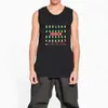 2023 Nya kvinnors högkvalitativa t -skjorta skjorta differentiera marknadsutgåva Vertikal rand tryckt ärm unisex casual sport OS Tank Top