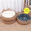 canis canetas Quatro Estações Cama de Gato Tecido Removível Estofamento Casa de Dormir Cat Scratch Chão Rattan Lavável Gatos Produtos para Animais de Estimação Acessórios 231124