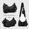 Pradsaa Re Edition 2000 2005 Naylon Deri Cleo Çanta Tasarımcısı Lüks Moda Çantaları Kadın Hobo 3 Parça Set Koltukaltı Koltuk Kısıtlı Çanta Çanta Omuz Siyah Pembe