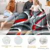 Blankets Swaddling Flannel Blanket Gray Black Red White Swirls Throw Blanket for Sofa Bedroom Couch Travelling All Season Air Conditioning Blankets R231130