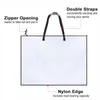 Storage Bags Transparent Art Portfolio With Zipper And Handle Extra-Large Bulletin Board Poster 19 X 25 Inch