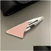 Hair Accessories Kids Girl Metal Triangle Hairpin Designer Clips New Fashion Barrettes Letter Hairclip Drop Delivery Baby Maternity Dhuc7