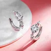 Stud TBCYD 5mm D Kleur Hoepel Oorbellen Voor Vrouwen Met GRA S925 Sterling Zilveren Oor Sluitingen Gesp Originele Fijne Jewerly 231129