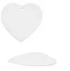 Entrega rápida Sublimación de 3 pulgadas En blanco Blanco Chirstmas Comprometido Adorno personalizado Corazón redondo Círculo Forma de estrella Cerámica Árbol de Navidad Decoración Etiqueta colgante