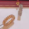 925 Sterling Silver Rivet Rings for Women Wedding Ring 18K Rose Gold